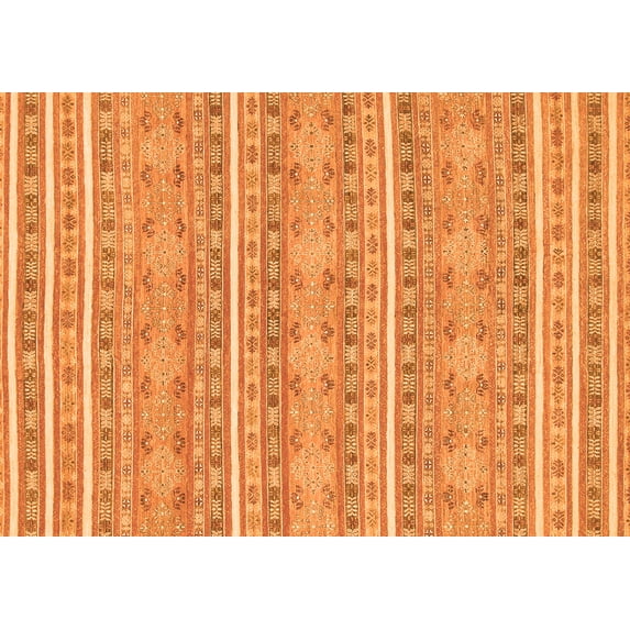 Ahgly Company Indoor Rectangle Abstract Orange Modern Area Rugs, 3' x 5'