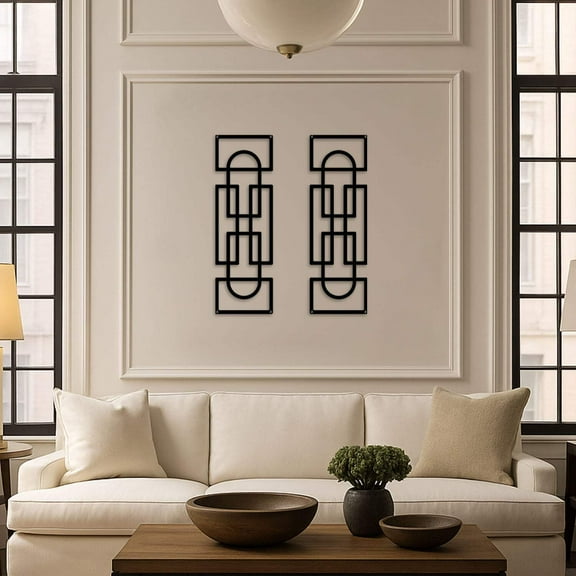 Echo Geometric Metal Wall Art Set of 2