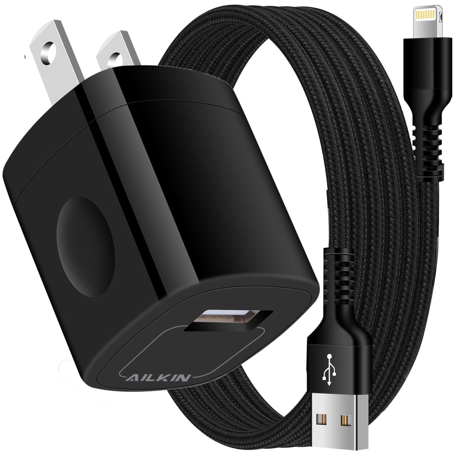 iPhone Charger,AILKIN Charger Block with Lightning Cables 6ft Charging