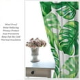 thumbnail image 5 of Tropical Green Plant Curtain Watercolor Botanical Banana Leaf Blackout Print Rod Pocket Window Drapes for Bedroom Living Room 42x54in, 5 of 6