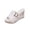 #268-White, variant on Plus Size Women's Wedge Heel Sandals – Comfortable Slip-On with Straw Woven Design for Casual Fashion and Spring Summer Wear