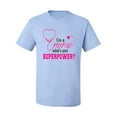 thumbnail image 2 of Wild Bobby, Funny Nurse Whats Your Superpower Nurse Week, Inspirational/Christian, Men Graphic Tee, Light Blue, Large, 2 of 4