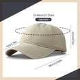 thumbnail image 2 of Bocaoying 3 Pcs Washed Cotton Baseball Caps for Men Women, Breathable Retro Adjustable Dad Hats with Crown, Curved Brim Ball Caps for Running, Outdoor, Daily Casual Wear, Dark Light Grey/Beige, 2 of 8