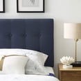 thumbnail image 2 of Modern Fabric Upholstered Twin Panel Headboard in Navy, 2 of 6