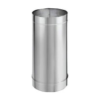 DuraVent DuraBlack 12 x 6 Inch Stainless Steel Single Wall Stove Pipe