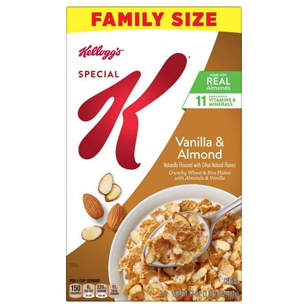 Kellogg's Special K Vanilla and Almond Cold Breakfast Cereal - 17 oz- Pack of 2