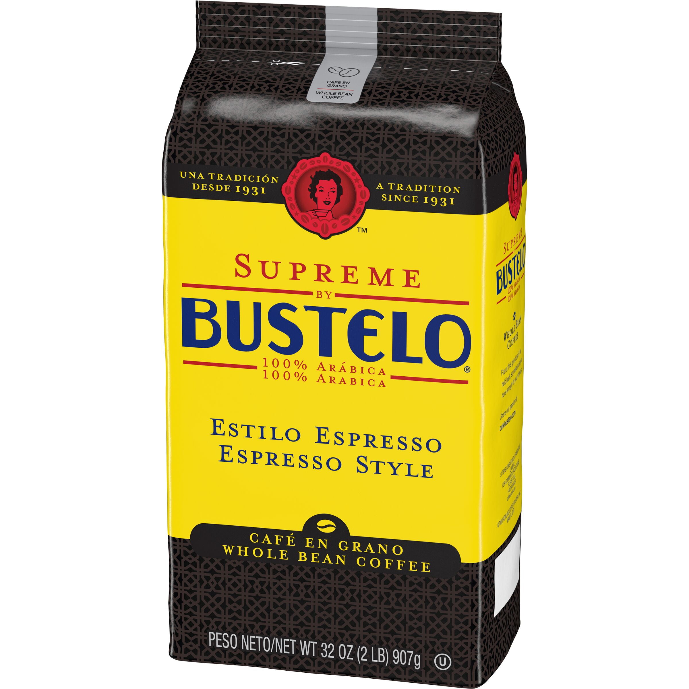 Supreme by Bustelo, FOL101800, Espresso Whole Bean Coffee, 1 Bag