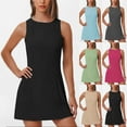 thumbnail image 1 of Liquidation à 90 % de Rabais! QATAINLAV Robes d'Été pour Femmes 2025 Décontracté Sans Manches Débardeur Mini Courte Robe Ligne A Encolure Bateau Vacances Plage Robe d'Été Rose Vif TTG, 1 of 7