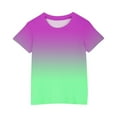 thumbnail image 3 of AherBiu Toddler Clothes Unisex Summer Tops Kid Boys Girls Short Sleeve Gradient Color Comfy T Shirts Basic Tees, 3 of 4