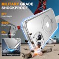 thumbnail image 4 of Allytechgroup iPhone 15 Case Magsafe, Mangetic Back Cover Wireless Charging Support Kickstand Ring Holder Anti-Scratch Phone Case for Apple iPhone 15, Clear, 4 of 6