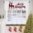 thumbnail image 4 of Kitchen Cafe Valance Curtain for Small Windows,Red Black Plaid Lattice Elk Deer Rod Pocket Short Valances,42x12in, 4 of 9