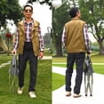 thumbnail image 4 of Bastón plegable Freshore para acampar, taburete portátil, resistente, ideal para personas mayores (talla L, gris), 4 of 5
