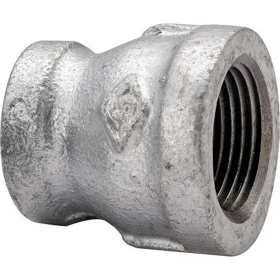 WORLDWIDE SOURCING 24-1/2X1/4G Pipe Reducing Coupling, 1/2 x 1/4 in, Threaded, Galvanized