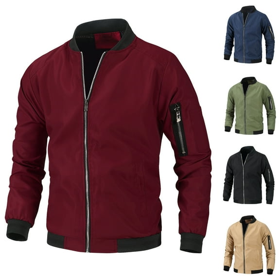 Brondbend Men's Jacket Men Coats Winter Crew Neck Long Sleeved Button Outerwear Solid Color Comfy Stylish Jacket Loose Fit Party Tops Black