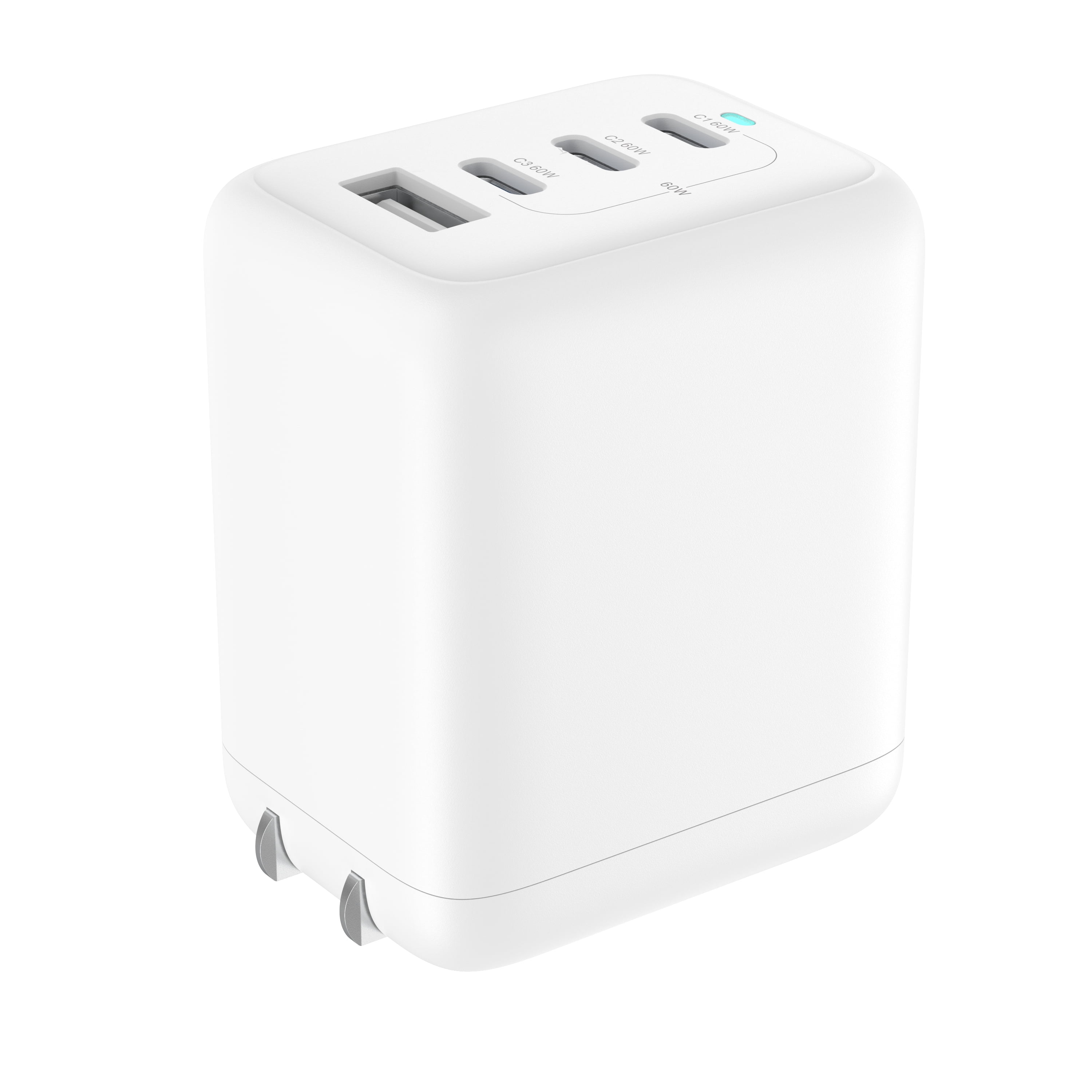 onn 72W WALL iPhone, Airpods Single Charger Multi-Port USB-a Wall Charger, USB-if Certified, Fast Charging, Foldable Plug White 1 Pack