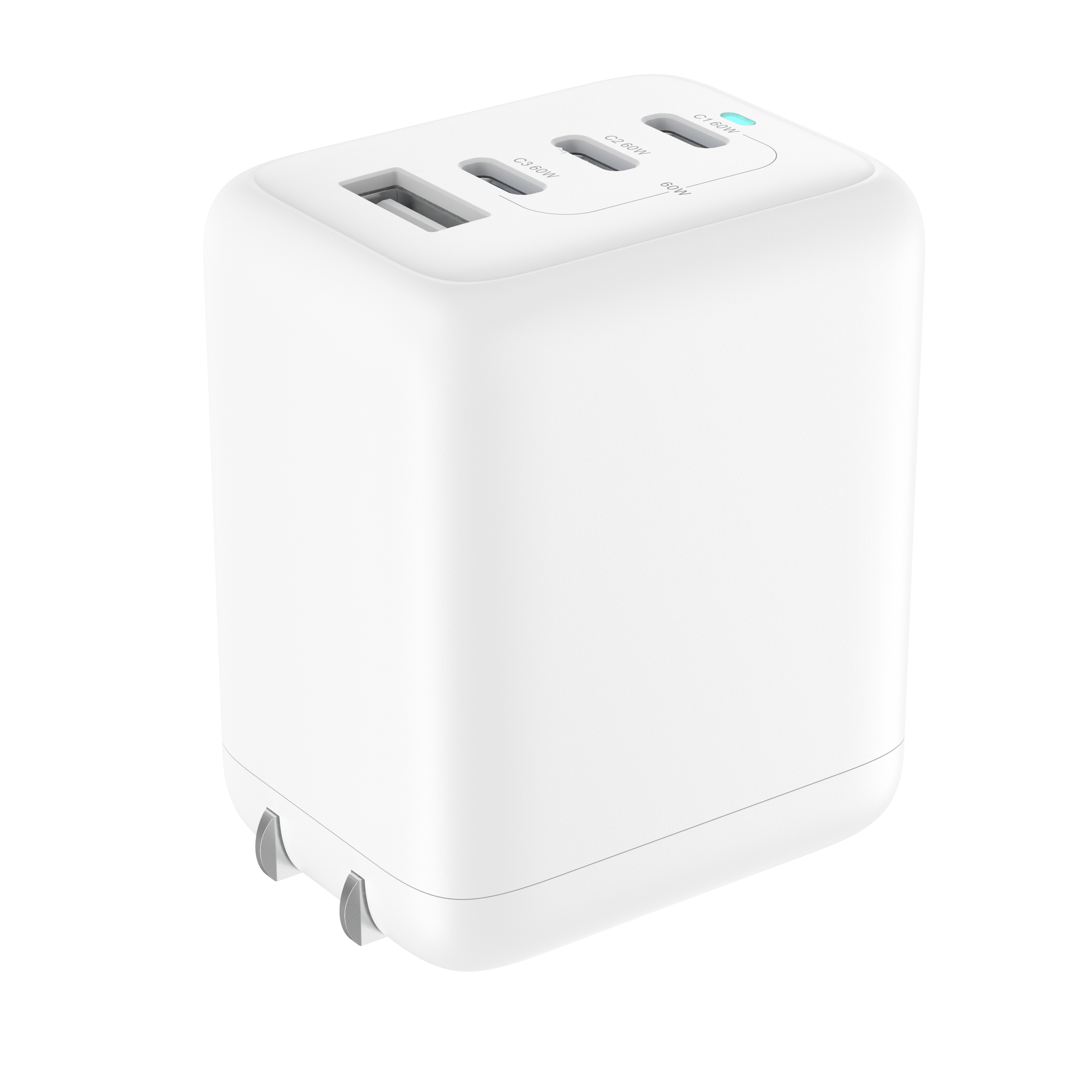 Onn 72W Multi-Port USB-C and USB-A Wall Charger, Foldable photo 3