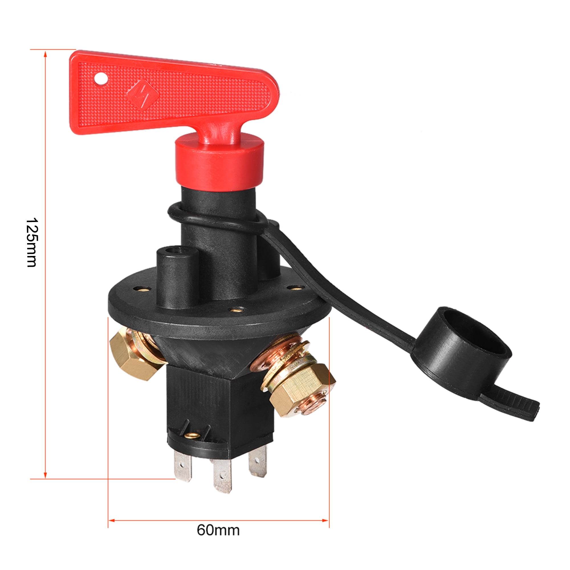 Battery Disconnect Switch Isolator Cut OFF Power Switch DC 12-24V/400A  ON/OFF for Marine Boat RV with Resistance 