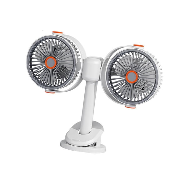 lanema Adjustable Cooling Fan Energy Efficient Double Head Desktop Fan With Night Light for Desk Bedroom Office Camping