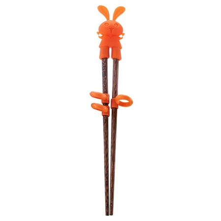

Kironypik 1 Pair Child Chopsticks Cartoon Reusable Tableware Set Non-Slip Hand-held Learning Chop Sticks for Beginner Toddlers Boys Girls No.4