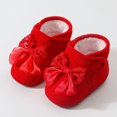 thumbnail image 3 of JHOKCI Infant Baby Bowknot Boots Fleece Lined Cozy First Steps Stay-On, 3 of 5