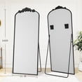 thumbnail image 4 of Cuteday 64"x21" Arched Full Length Mirror Metal Vintage Mirror Baroque Style,Bronze, 4 of 7