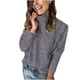 thumbnail image 2 of Puntoco Blusa de cuello alto de manga larga para mujer, informal, lisa, de felpa Puntoco Puntoco-1068, 2 of 4