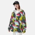 thumbnail image 5 of Daiia Green Mushroom UPF 50+ Sun Protection Hoodie Jacket Lightweight Long Sleeve Sun Shirt for Women Men with Pocket Hiking Outdoor-XX-Large, 5 of 9