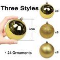 thumbnail image 3 of Bolas navideñas de plástico - Caja cuadrada dorada con bolas de 3 cm, 3 of 5