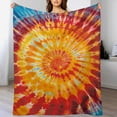 thumbnail image 4 of Colorful Swirls Tie-dye Soft Print Blanket Throw Blankets Warm Cozy Lightweight Couch Blanket Stuff Gifts for Women Girls Kids Mom Teens Boys, 4 of 7