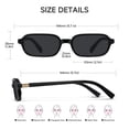 thumbnail image 4 of Square Sunglasses for Women Men Trendy Rectangular Frame UV Protection 90s Vintage Style Sun Glasses(Tortoise/G15), 4 of 6