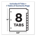 thumbnail image 2 of Avery Customizable TOC Ready Index Black and White Dividers, 8-Tab, 1 to 8, 11 x 8.5, 1 Set, Each, 2 of 3