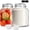 1.1 gallon *2, variant on 34oz 6 Pack Glass Jars with Airtight Lids - Round Food Storage Canisters for Pantry Organization, Ideal for Sugar, Cookies, Candy, Coffee, Nuts & Dry Goods | Thick Glass,BPA-Free