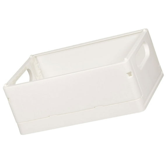 Worgeous White Plastic Cheese Keeper for Refrigerator and Sundries Organizer Box for Storage 10.5 x 8 x 6.5 Inches