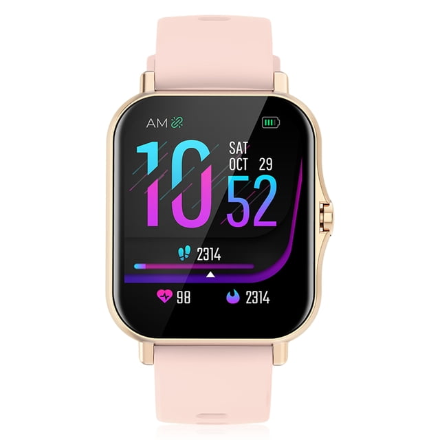 SmartWatch cuadrado 5.0 Bluetooth compatible con Bluetooth IP67 impermeable a prueba de agua Cuenta cardíaca de ritmo cardíaco Oxígeno Sueño Seguimiento Fitness Smart Watch Golden Methold EL005755-02B