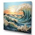 thumbnail image 2 of Designart "Kinetic Waves in the World of Art II" Nautical & Beach Canvas Print, 2 of 5
