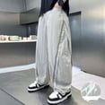 thumbnail image 2 of SJLDQY Boys Baggy Pants Summer Lightweight Breathable Wide Leg Pants Loose Fit Casual Trousers with Pockets, 2 of 5