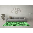 thumbnail image 3 of Ahgly Company Indoor Rectangle Abstract Emerald Green Modern Area Rugs, 3' x 5', 3 of 4
