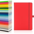 thumbnail image 1 of Carnet A5 avec Pages Doublées, Boucle pour Stylo, Ruban, Journal Rigide Moyen, Note, Papier Source Durable (Rouge), 1 of 5