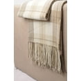 thumbnail image 2 of CHLOE'S COLLECTION Buffalo Plaid Blanket Throw With Fringe, Check Pattern,50x60" Neutral Color, 2 of 4