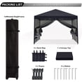 thumbnail image 2 of ABCCANOPY 10 ft x 10 ft Easy Pop up Outdoor Canopy Tent With Netting, Black, 2 of 6