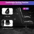 thumbnail image 6 of Gymax High Back Gaming Chair Height Adjustable Swivel Computer Office Chair Grey, 6 of 10