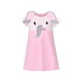 thumbnail image 1 of Robe Fille T-shirt Tunique Éléphant Rayé Manches Courtes Coton Décontracté 8 Ans, 1 of 6
