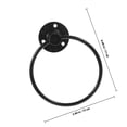 thumbnail image 2 of unbranded Para Toallas De Pared En Hierro Negro Estilo Industrial Para Vintage, 2 of 8