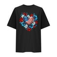 thumbnail image 6 of successthop Independence Day Womens Shirts Heart Flags Plus Size Crewneck T Shirts Casual Tops Short Sleeve Clothes M, 6 of 8