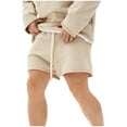 thumbnail image 2 of RYDCOT Mens Athletic Gym Shorts Cotton Jogger Running Workout Jersey Drawstring Elastic Waist Sweat Shorts with Pockets Khaki, 2 of 5