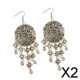 thumbnail image 1 of 2x Vintage Tibetano étnico Borlas Cuentas Cuelgan Pendientes Señora 2 piezas, 1 of 8