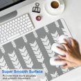 thumbnail image 4 of Long Mouse Pads for Desk,Grey and White Arrow Feather Pattern Desk Mats on Top Of Desks, Desk Mouse Pad Extra Large with 3mm Non-Slip Base and Stitched Edge for Gaming,Office,Work,Home 35.4"x15.7", 4 of 6