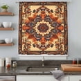 thumbnail image 5 of Bohemian Flower Sheer Curtains 54 Inches Long, Boho Tribal Colorful Distressed Printed Light Filering Curtains, Breathable Simi Curtain Privacy Drapes for Kitchen Bathroom Small Window Treatment, 5 of 9