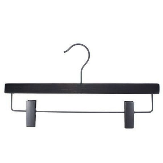 NAHANCO #20714RC 14" Low Gloss Espresso Wooden Skirt/Pant Hangers (Pack of 100)