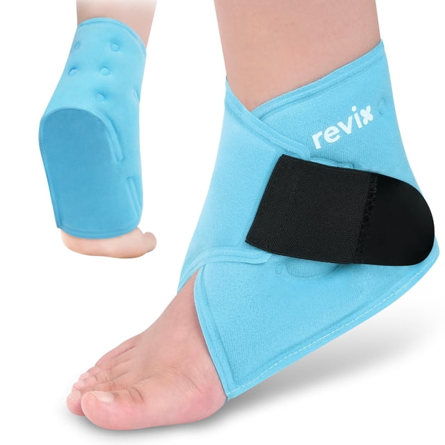 Férula para tobillo con bolsa de hielo REVIX, compresa fría reutilizable de gel